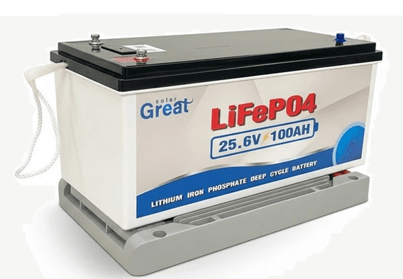 باتری لیتیوم آهن فسفات (LiFePO4) مدل NP-24100 ظرفیت 100Ah ولتاژ 25.6V با BMS داخلی و طول عمر بالا