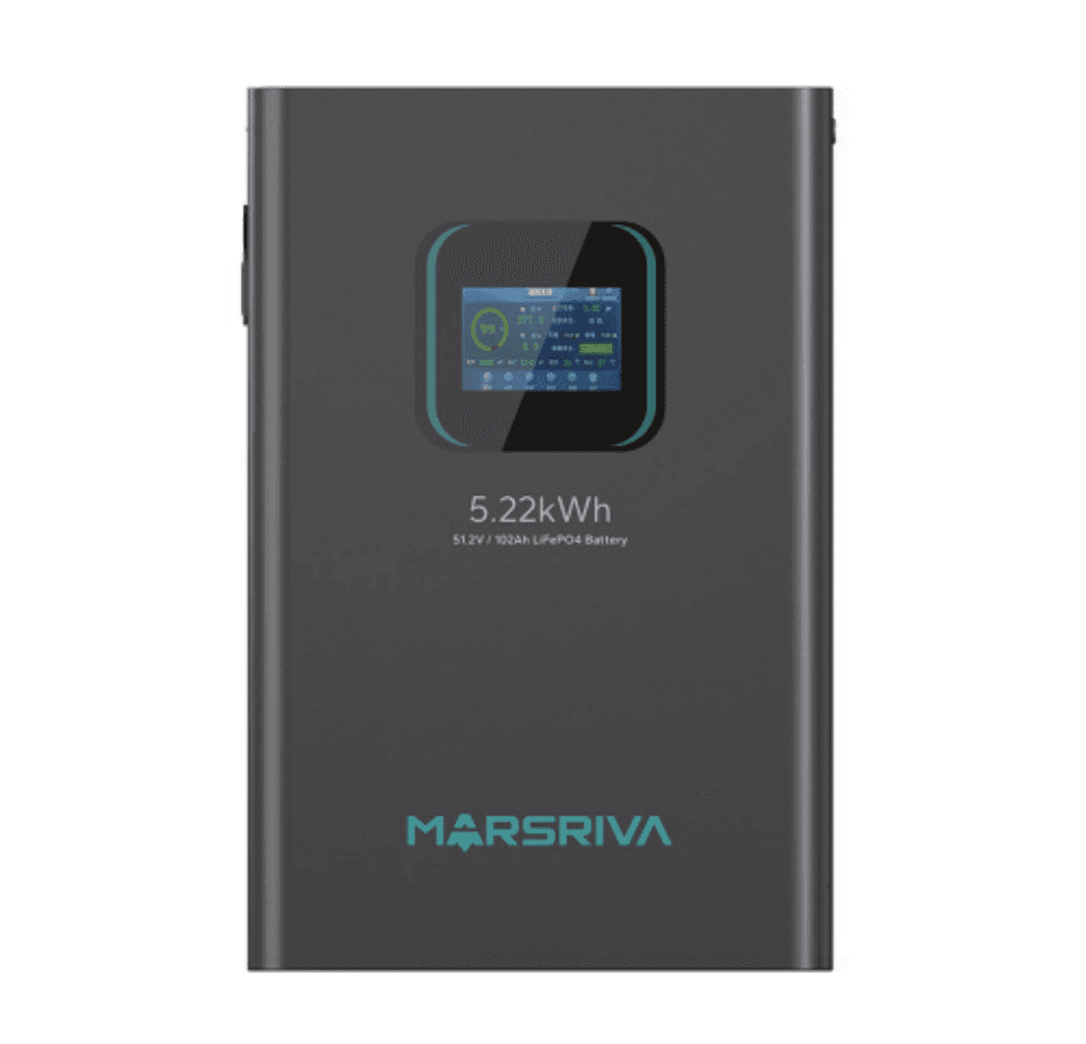 باتری لیتیوم فسفات آهن Marsriva مدل MR-LFP48-100-WMD ظرفیت 5.22 کیلووات ساعت با گارانتی