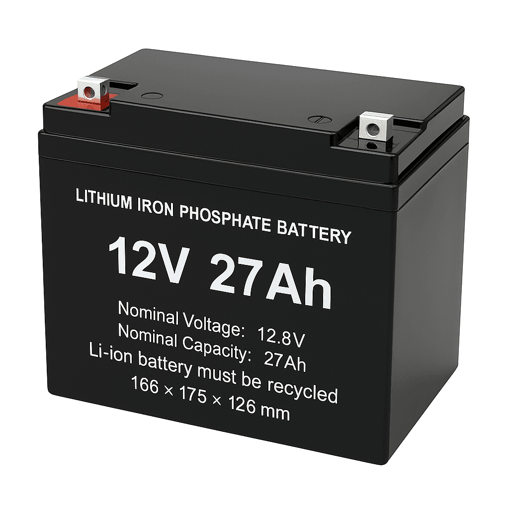 باتری لیتیوم آهن فسفات (LiFePO4) 12V 27Ah | سبک، بادوام و ایمن