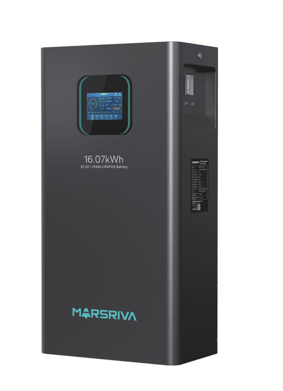 باتری لیتیوم فسفات آهن Marsriva مدل MR-LBP48-314-WMT ظرفیت 16.07 کیلووات ساعت - 3