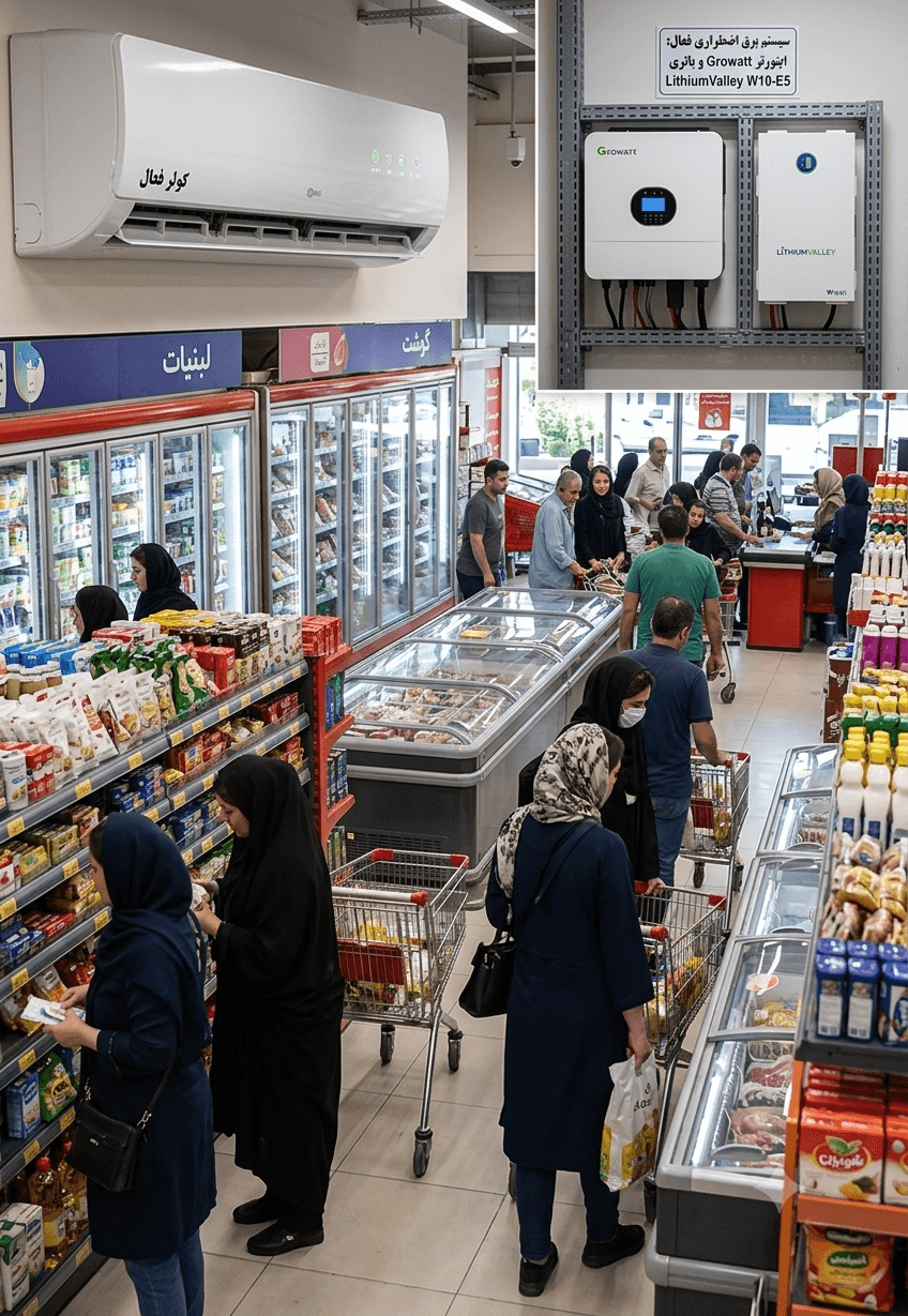 دستگاه یو پی اس (UPS) مخصوص یخچال و فریزر فروشگاهی