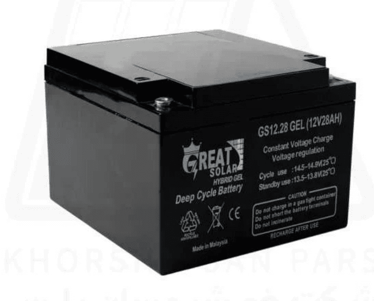 باتری 12 ولت 28 آمپر مدل GS12.28 گریت سولار Great Solar - 2
