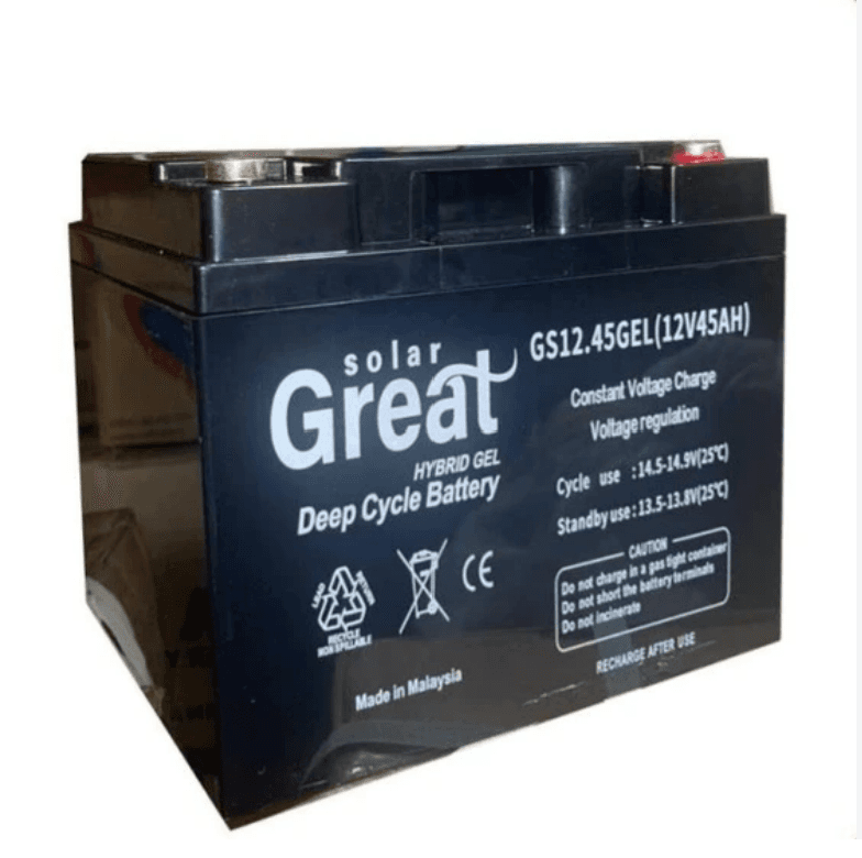 باتری 12 ولت 45 آمپر مدل GS12.45گریت سولار Great Solar - 2