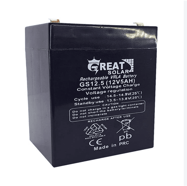 باتری  12 ولت 5 آمپر مدل GS12.5 گریت سولار Great Solar - 2
