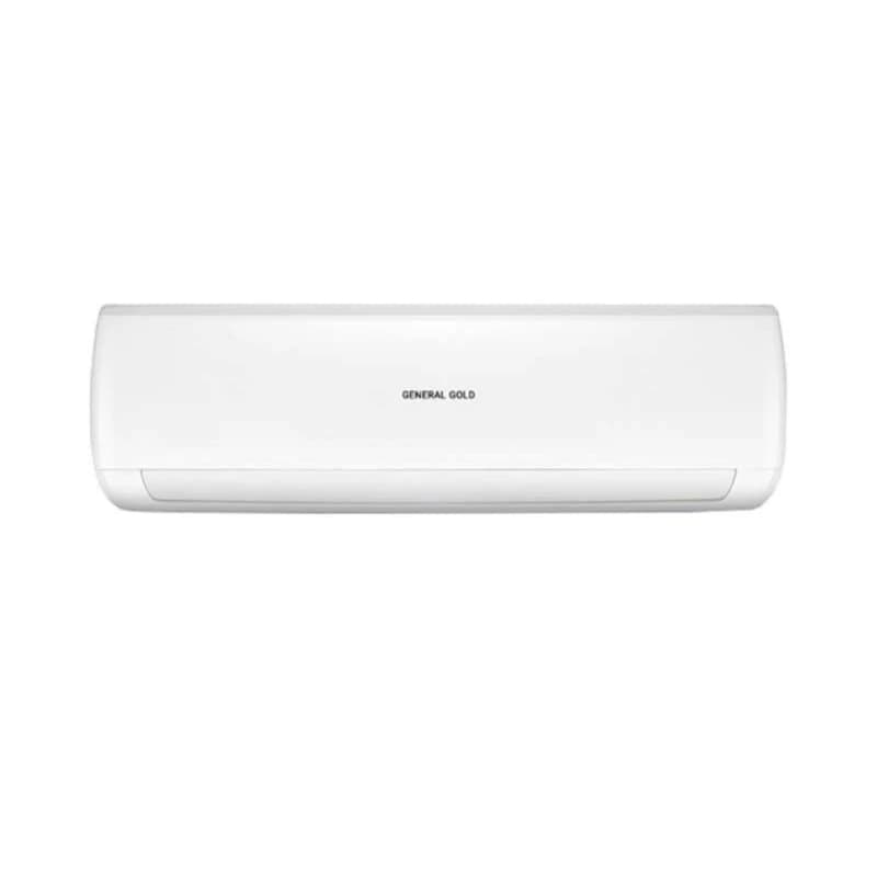 کولر گازی 12 هزار دور ثابت جنرال گلد مدل GG-MS12000 PLATINUM، میزان پرتاب باد 8 متر، مصرف انرژی رده A، تکنولوژی هوش مصنوعی برای راندمان بالا، به همراه ریموت کنترل لوله مسی و کابل