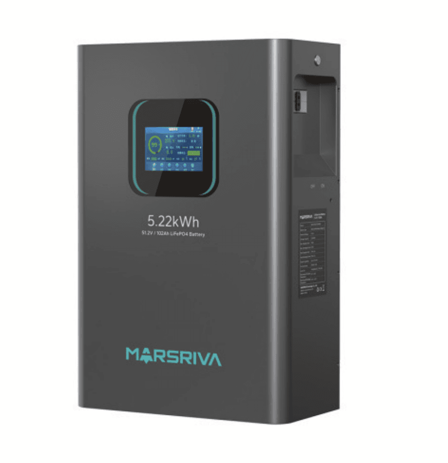 باتری لیتیوم فسفات آهن Marsriva مدل MR-LFP48-100-WMD ظرفیت 5.22 کیلووات ساعت با گارانتی - 3
