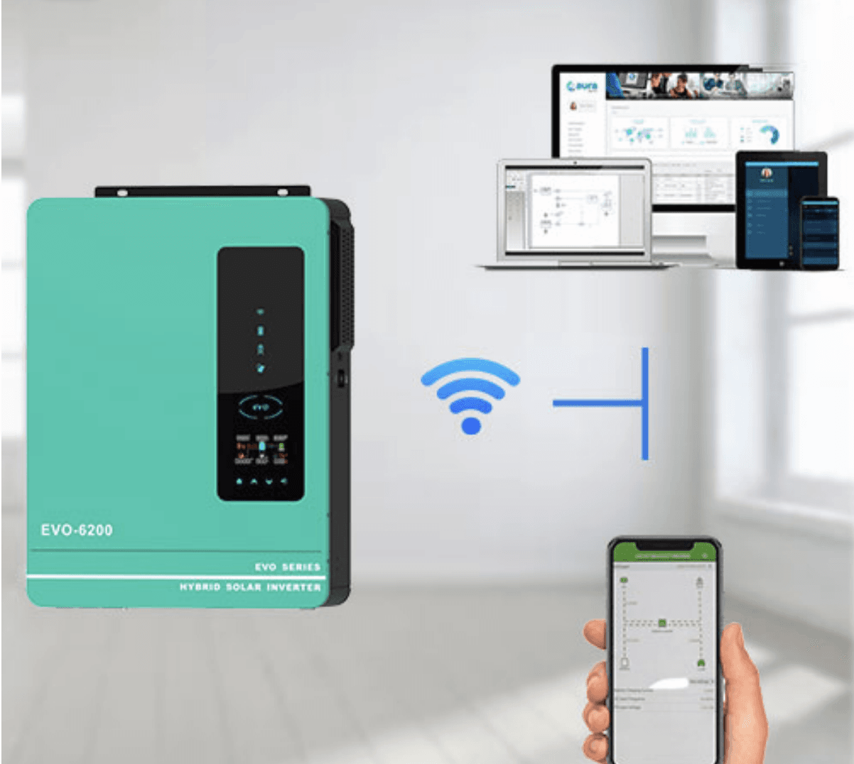 سانورتر 6.2KW و 48V مدل SCI-EVO-6200 برند Anern - 3