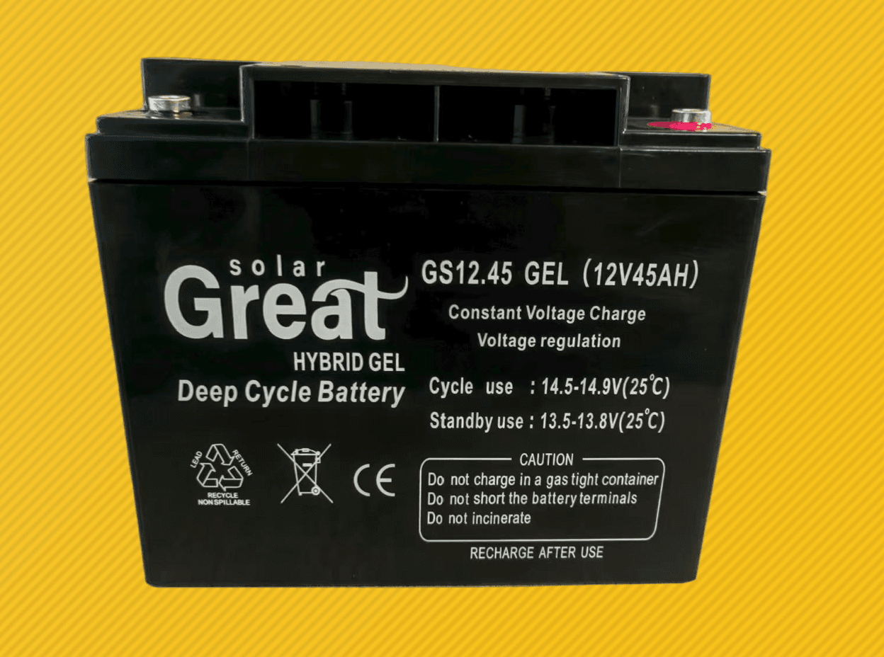 باتری 12 ولت 45 آمپر مدل GS12.45گریت سولار Great Solar