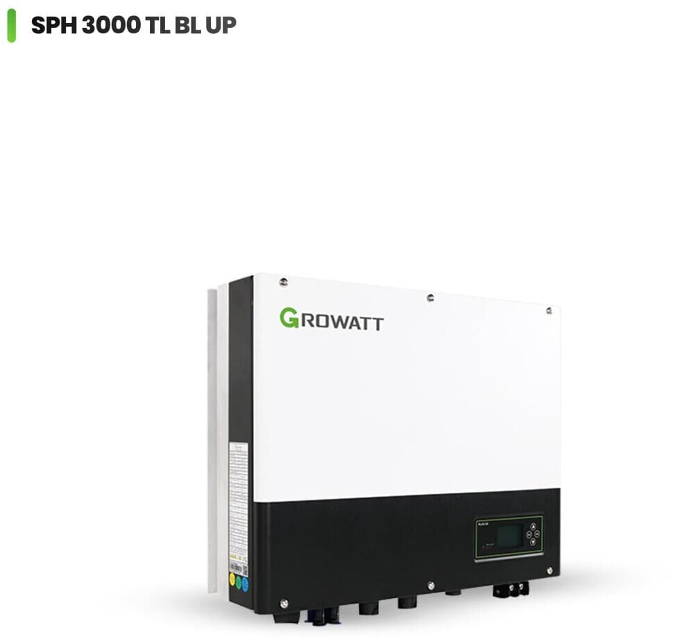 اینورتر تک فاز هیبریدی 3000 وات Growatt مدل SPH3000TL BL-UP
